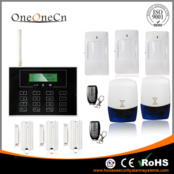 Sistema di allarme senza fili di sicurezza del touch screen LCD nero di GSM con il APP per la casa